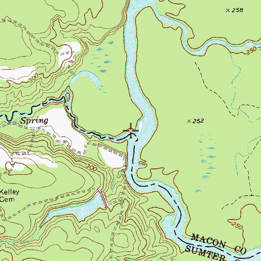Topographic Map of Sweetwater Creek, GA