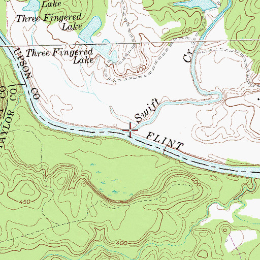 Topographic Map of Swift Creek, GA