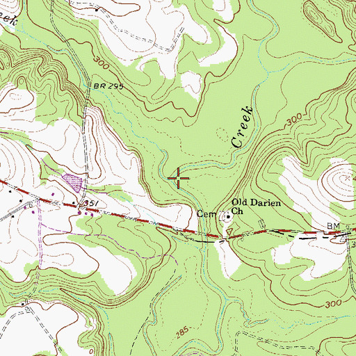 Topographic Map of Swift Creek, GA