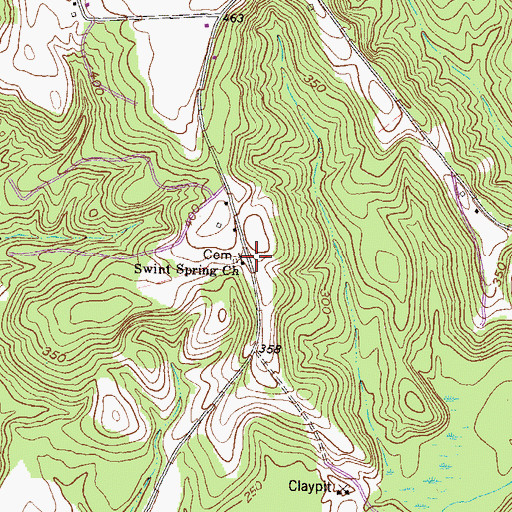Topographic Map of Swint Spring Church, GA