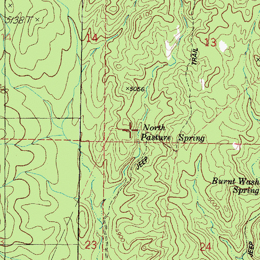 Topographic Map of North Pasture Spring, AZ
