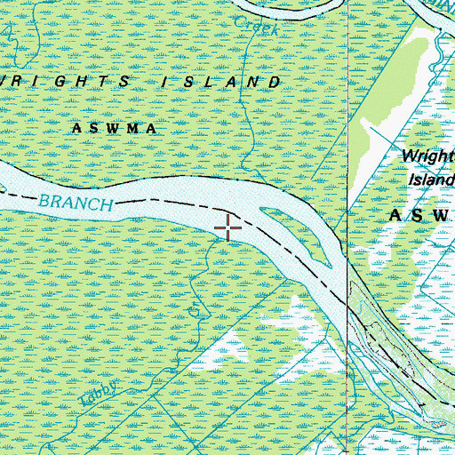 Topographic Map of Tabby Creek, GA