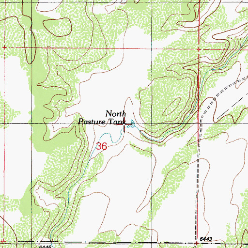 Topographic Map of North Pasture Tank, AZ