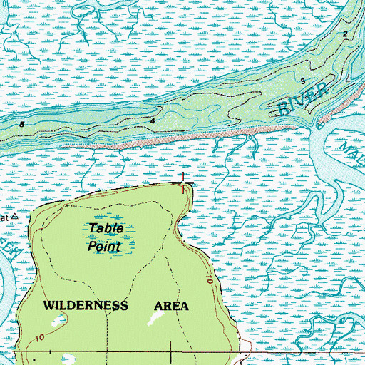 Topographic Map of Table Point, GA