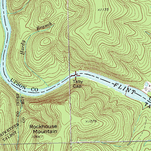 Topographic Map of Tally Gap, GA
