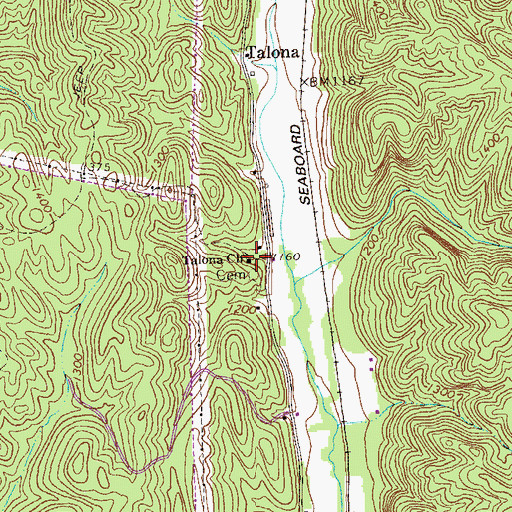 Topographic Map of Talona Church, GA