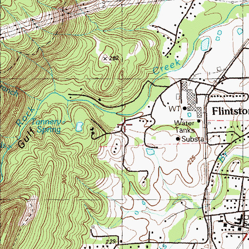 Topographic Map of Tannery Gulf, GA
