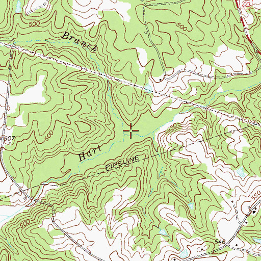 Topographic Map of Tanyard Branch, GA