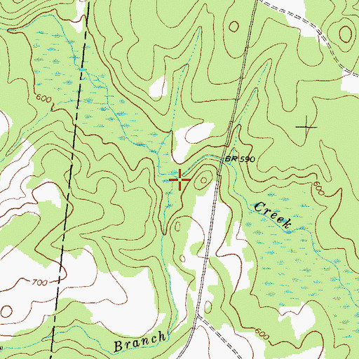 Topographic Map of Tanyard Branch, GA