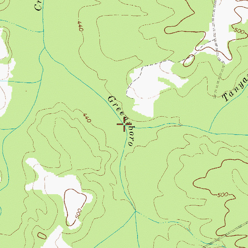 Topographic Map of Tanyard Branch, GA