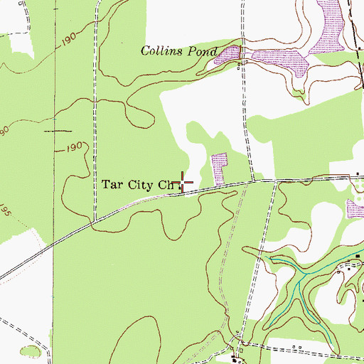 Topographic Map of Tar City Church, GA