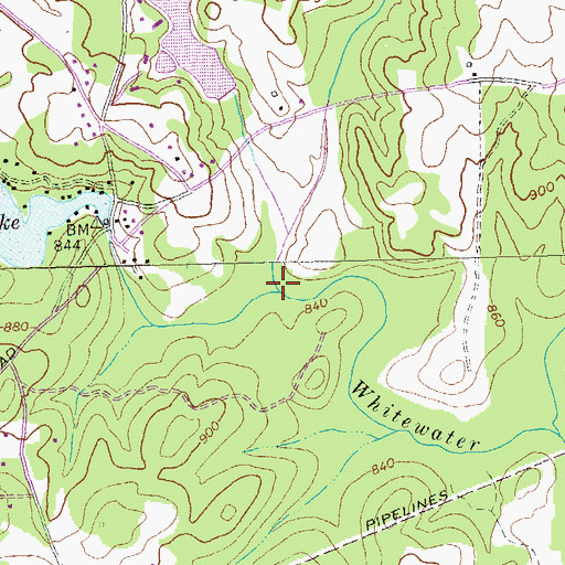 Topographic Map of Tar Creek, GA