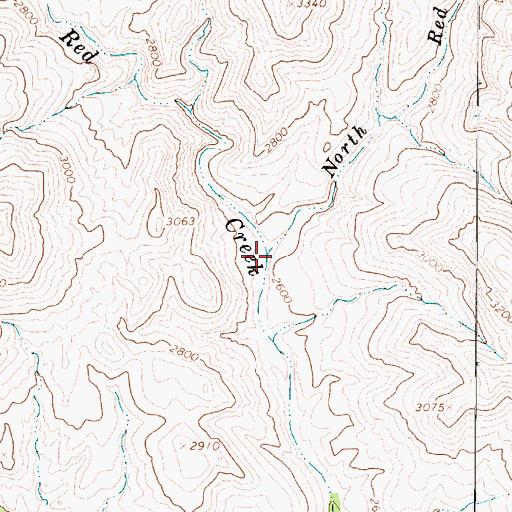 Topographic Map of North Red Creek, AZ