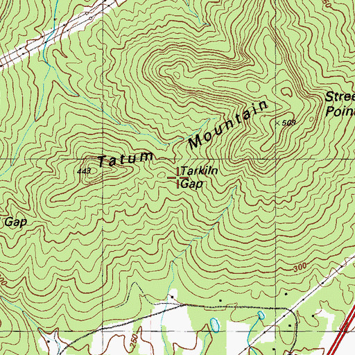 Topographic Map of Tarkiln Gap, GA