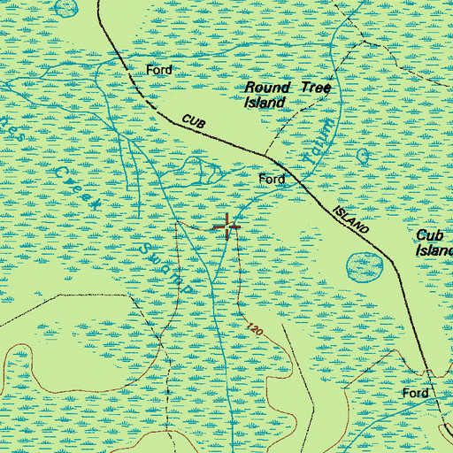 Topographic Map of Tatum Creek, GA