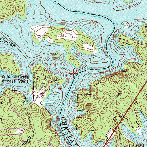 Topographic Map of Taylor Creek, GA