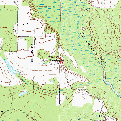 Topographic Map of Taylors Chapel, GA