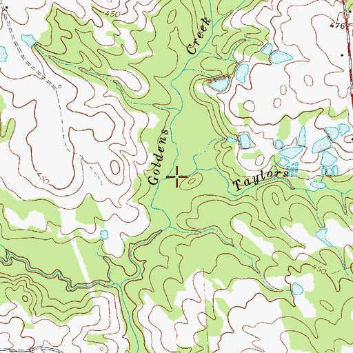 Topographic Map of Taylors Creek, GA