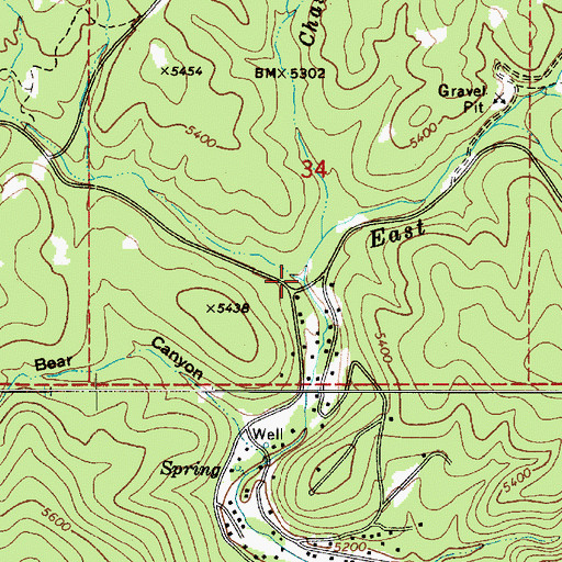 Topographic Map of North Sycamore Creek, AZ