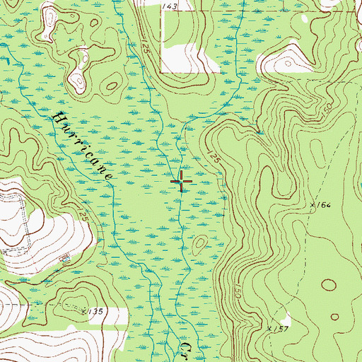 Topographic Map of Tenmile Creek, GA