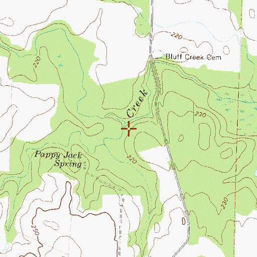 Topographic Map of Tenmile Creek, GA