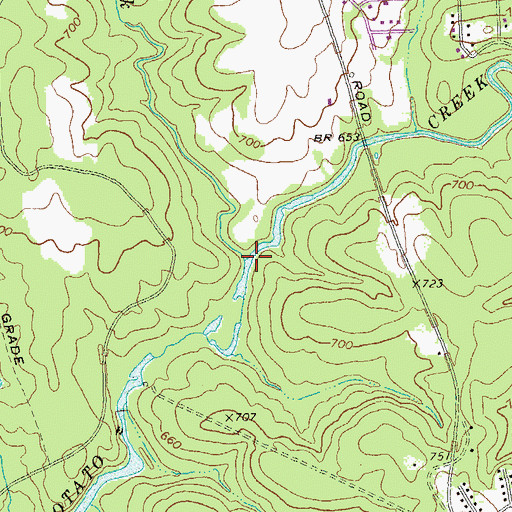 Topographic Map of Tenmile Creek, GA