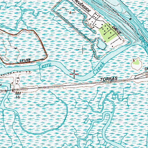 Topographic Map of Terry Creek, GA