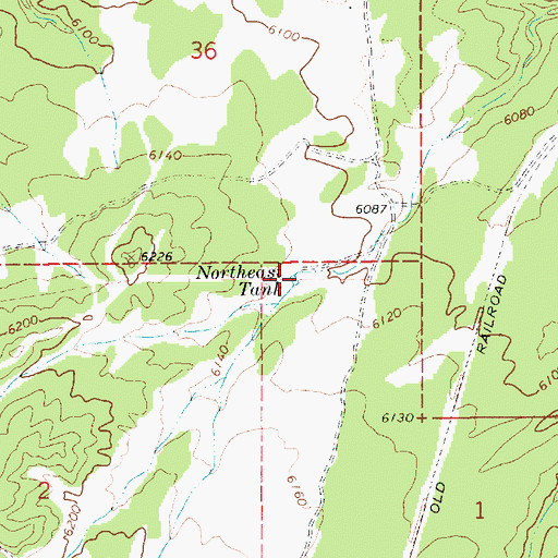 Topographic Map of Northeast Tank, AZ
