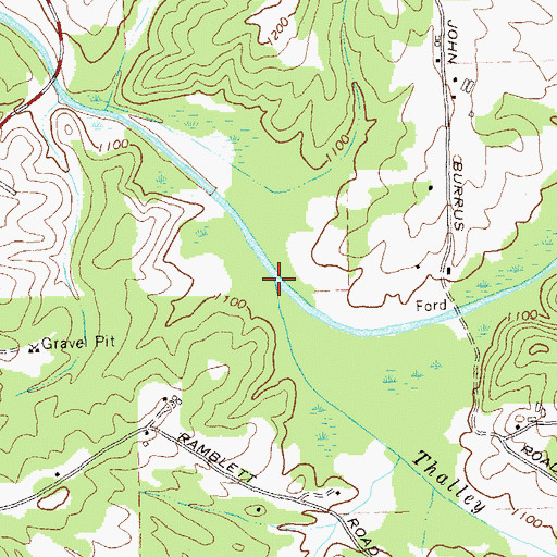 Topographic Map of Thalley Creek, GA