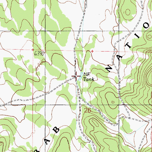 Topographic Map of Northeast Tank, AZ