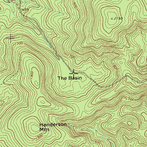 Topographic Map of The Basin, GA