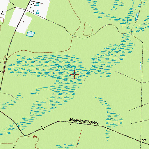 Topographic Map of The Bay, GA