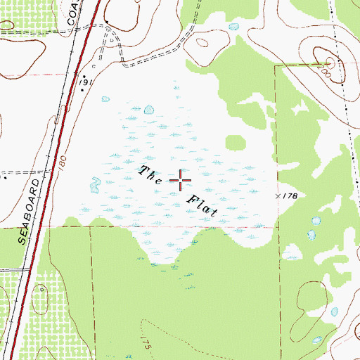 Topographic Map of The Flat, GA