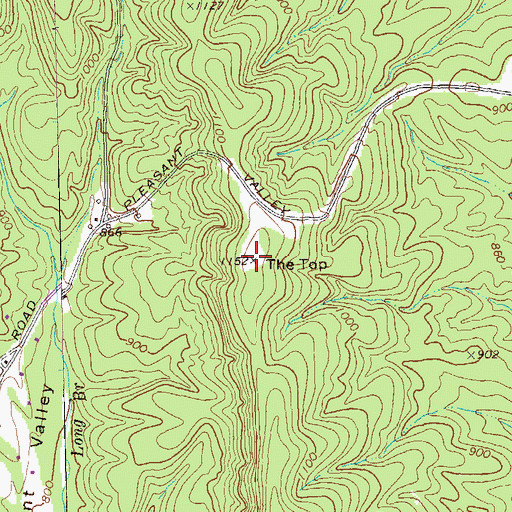 Topographic Map of The Top, GA