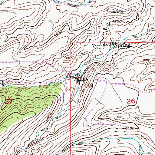 Topographic Map of Nugget Canyon, AZ