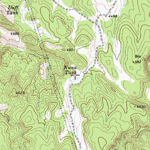 Topographic Map of Nunn Tank, AZ