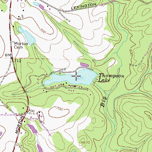 Topographic Map of Thompson Lake, GA