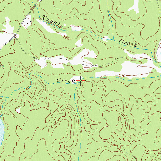 Topographic Map of Thornton Creek, GA