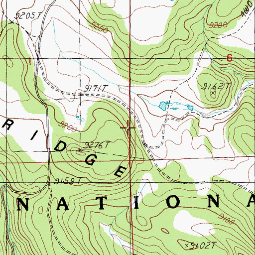 Topographic Map of O D Ridge, AZ