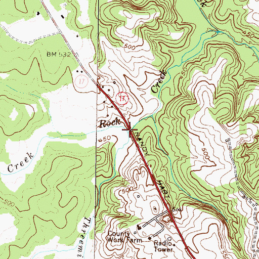 Topographic Map of Threemile Creek, GA