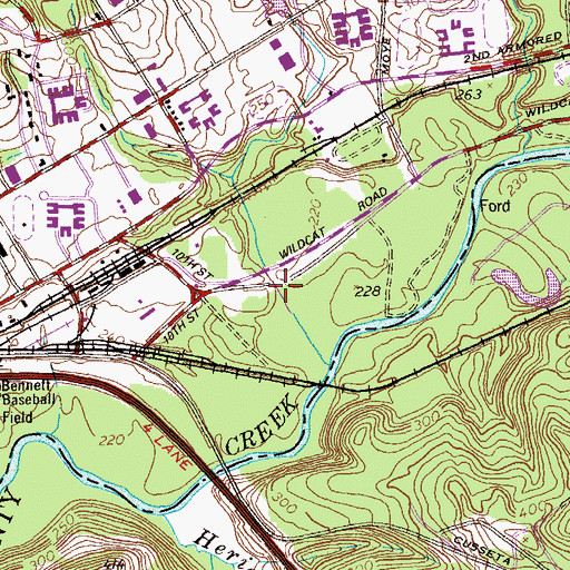 Topographic Map of Tiger Creek, GA