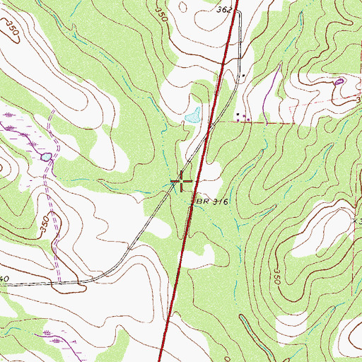 Topographic Map of Tiger Thicket Creek, GA