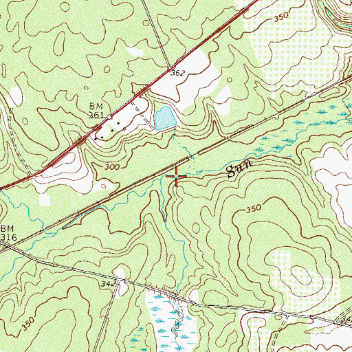 Topographic Map of Tippie Branch, GA