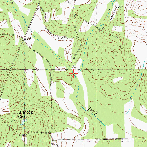 Topographic Map of Titi Branch, GA