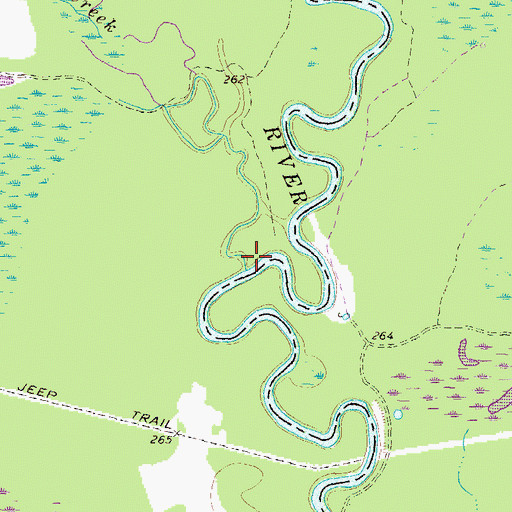 Topographic Map of Tobesofkee Creek, GA