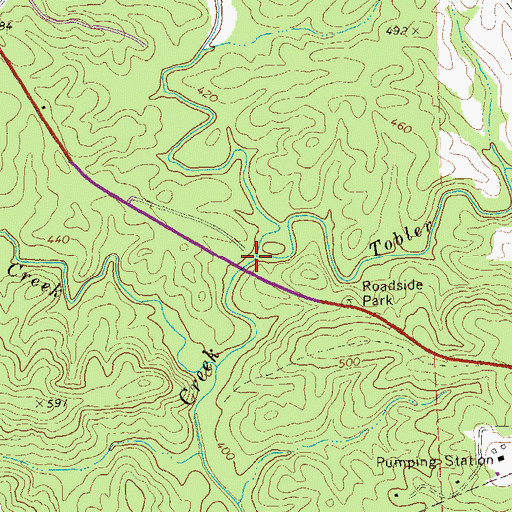 Topographic Map of Tobler Creek, GA