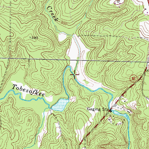 Topographic Map of Todd Creek, GA