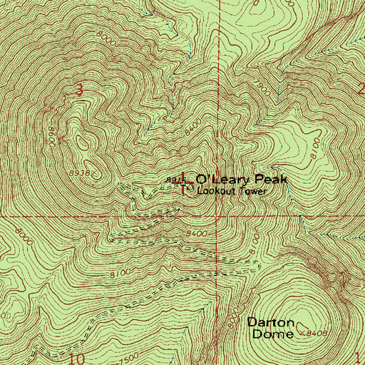 Topographic Map of O'Leary Peak, AZ
