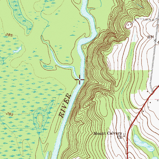 Topographic Map of Toteover Creek, GA