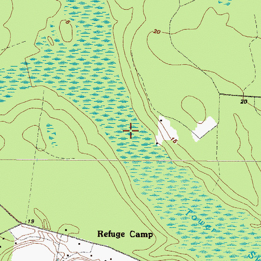 Topographic Map of Tower Swamp, GA